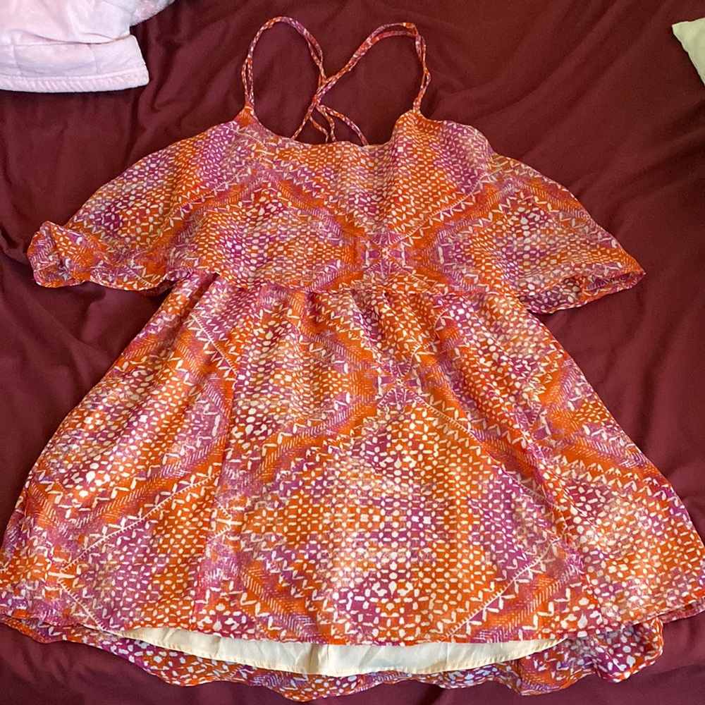 Boho Chic Girly Vintage Printed Mini Summer/Spring Dress